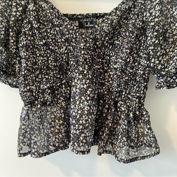 Lulus New Blossoms Smocked Puff Sleeve Blouse - Picture 6 of 8